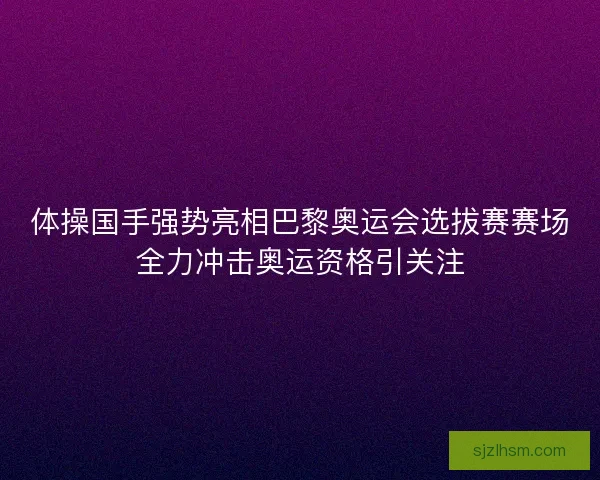 体操国手强势亮相巴黎奥运会选拔赛赛场全力冲击奥运资格引关注